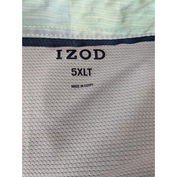 IZOD Big & Tall Short Sleeve Button Down Plaid Shirt Size 5XLT - Picture 5 of 6
